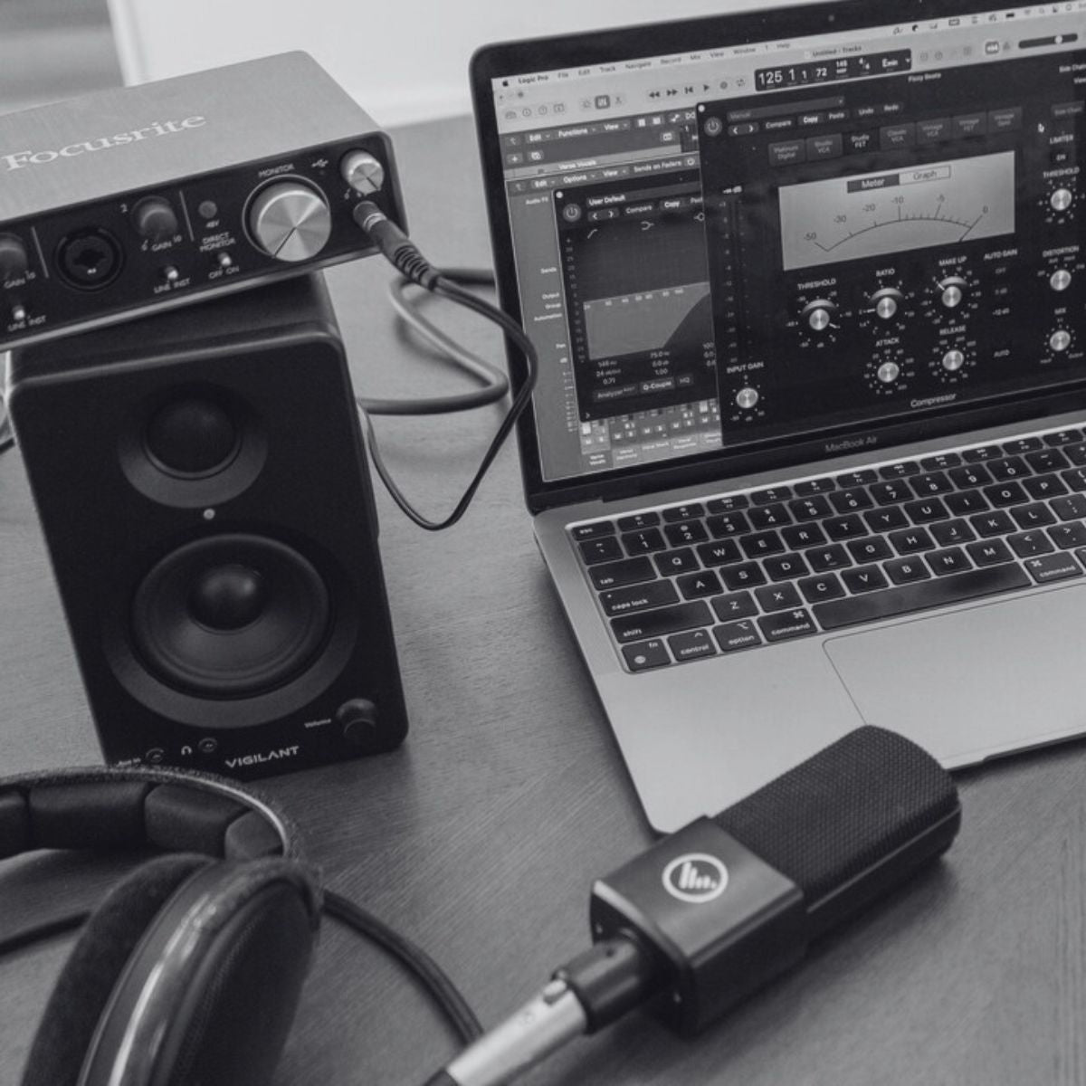 SwitchOne Project Studio Setup With Mics, Headphones, Focusrite