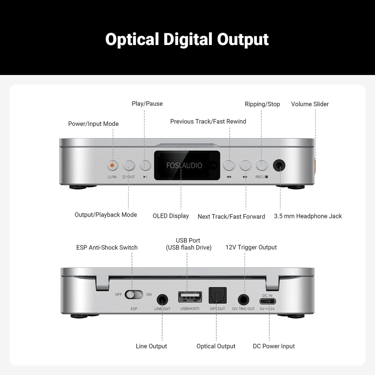 Fosi Audio Merak CD Player
