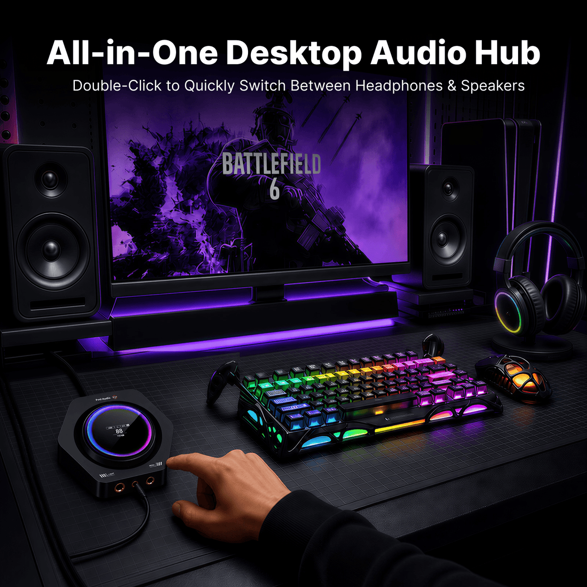 Fosi Audio ZH1 Smart-Tuned Fully Balanced Desktop DAC Amp