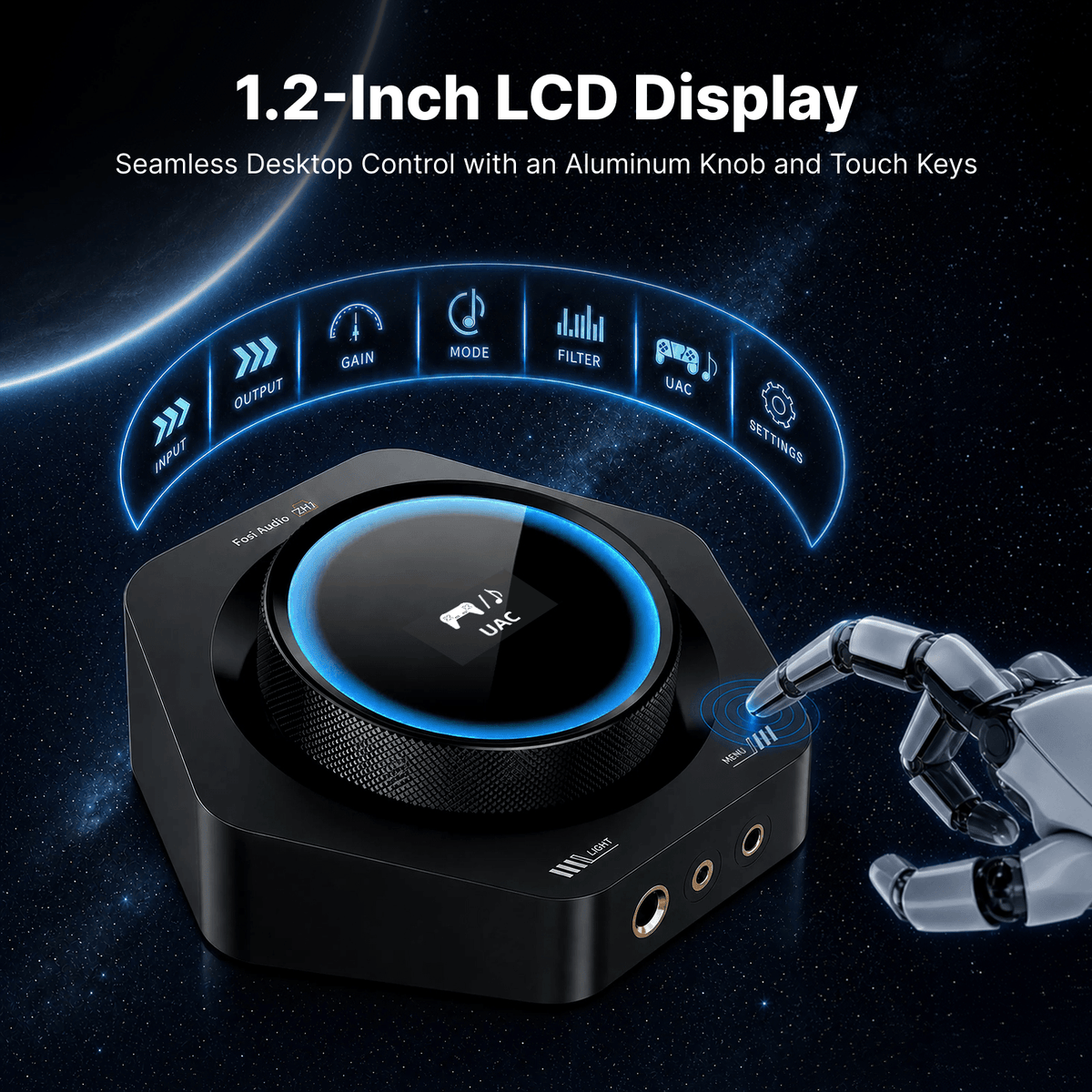 Fosi Audio ZH1 Smart-Tuned Fully Balanced Desktop DAC Amp