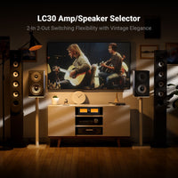 Fosi Audio LC30 VU Meter Amplifier Speaker Selector