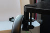 Under-Desk Headphone Hanger holding Razer headphones